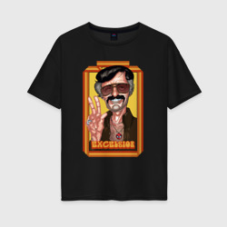 Женская футболка хлопок Oversize Stan Lee peace