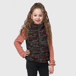 Детский жилет утепленный 3D Символы программирования - фото 2