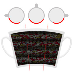 Кружка с принтом Символы программирования для любого человека, вид спереди №6. Цвет основы: белый