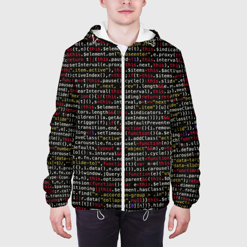 Мужская куртка 3D Символы программирования, цвет 3D печать - фото 4