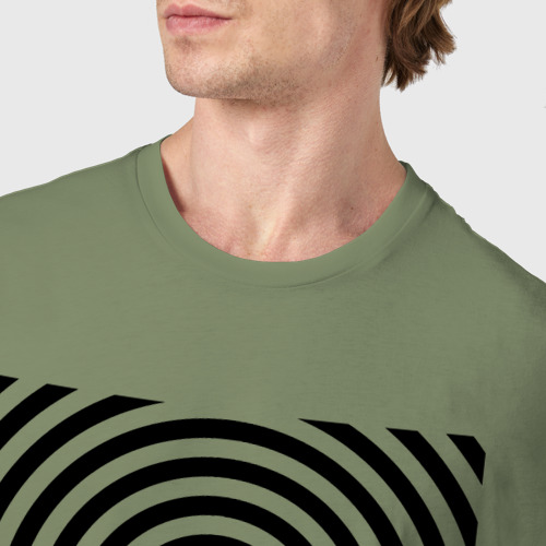 Мужская футболка хлопок с принтом Mind иллюзия, фото #4