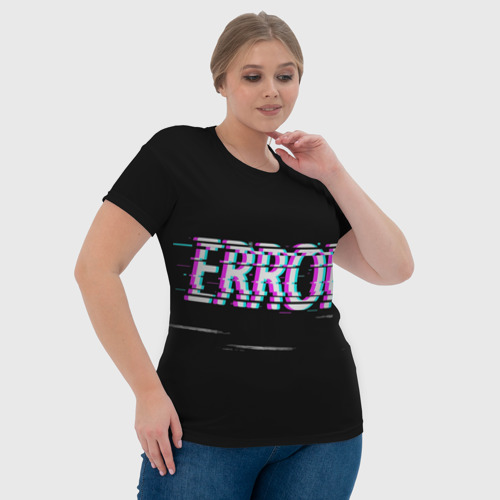 Женская футболка 3D с принтом Error glitch, фото #4