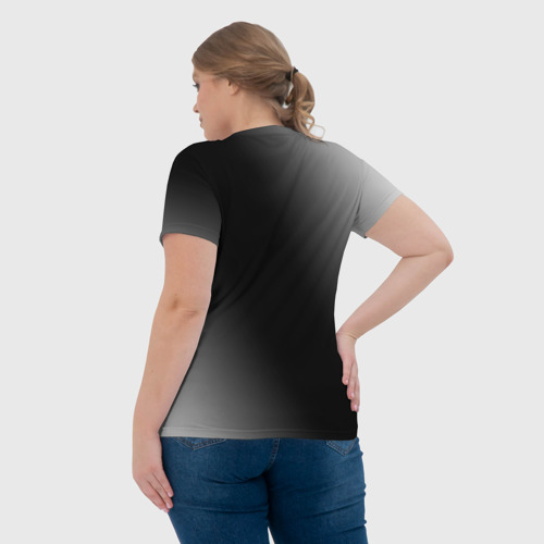 Женская футболка 3D с принтом Биатлонист и этим всё сказано, вид сзади #2