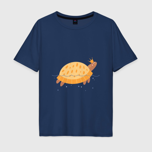 Мужская футболка хлопок Oversize с принтом Королева черепах, вид спереди #2