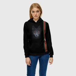 Женская толстовка 3D Кот гуччи - фото 2