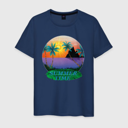 Мужская футболка хлопок Солнце, море, пальмы