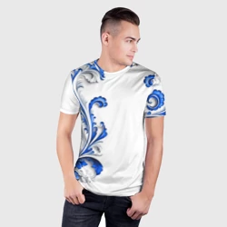 Мужская футболка 3D Slim Русские узоры - фото 2