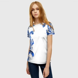 Женская футболка 3D Русские узоры - фото 2