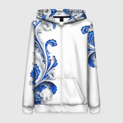 Женская толстовка 3D на молнии Русские узоры
