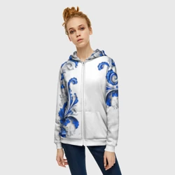 Женская толстовка 3D на молнии Русские узоры - фото 2
