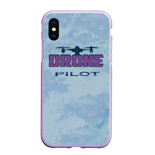 Чехол для iPhone XS Max матовый Drone pilot 2.0, цвет сиреневый