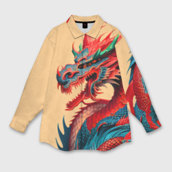 Женская рубашка oversize 3D Japan dragon - tattoo art