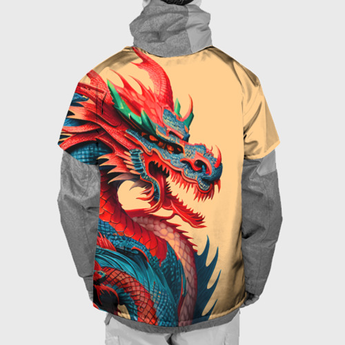 Накидка на куртку 3D Japan dragon - tattoo art, цвет 3D печать - фото 2
