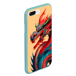 Чехол для iPhone 7Plus/8 Plus матовый Japan dragon - tattoo art - фото 2