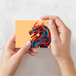 Поздравительная открытка Japan dragon - tattoo art - фото 2
