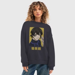 Женский свитшот oversize без начеса хлопок Бачира - фото 2