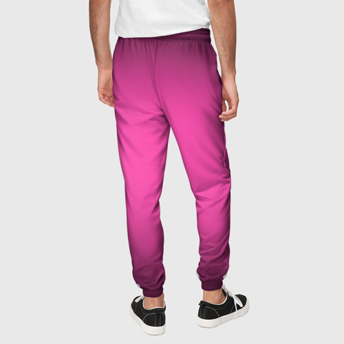 Мужские брюки 3D Кислотный розовый с градиентом, цвет 3D печать - фото 5