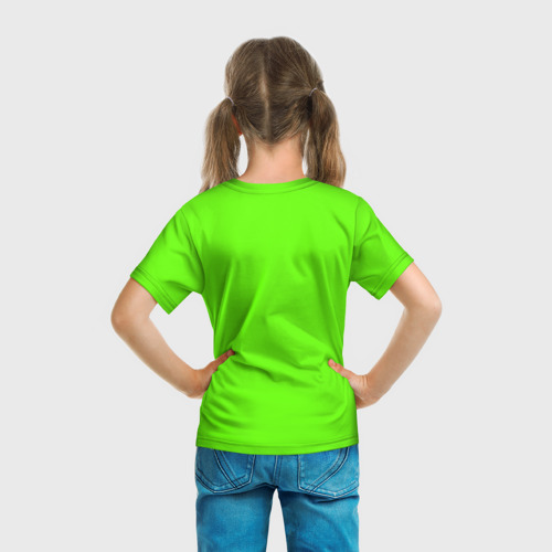 Детская футболка 3D Кислотный зеленый, цвет 3D печать - фото 6
