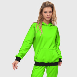 Женский костюм с толстовкой 3D Кислотный зеленый - фото 2