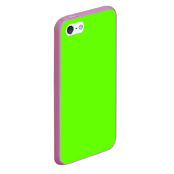Чехол для iPhone 5/5S матовый Кислотный зеленый - фото 2