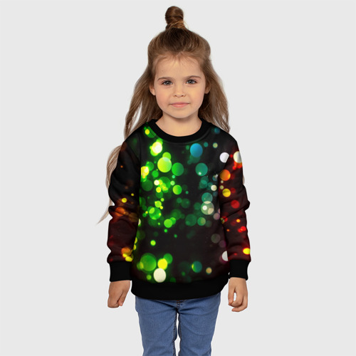 Детский свитшот 3D с принтом Разноцветные блики, фото #4