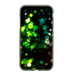 Чехол для iPhone XS Max матовый Разноцветные блики
