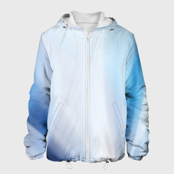 Мужская куртка 3D Светлые синие и голубые волны