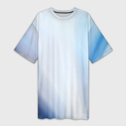 Платье-футболка 3D Светлые синие и голубые волны