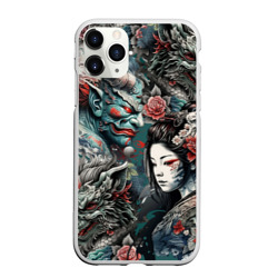 Чехол для iPhone 11 Pro матовый Мифические существа Японии