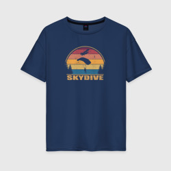 Женская футболка хлопок Oversize Skydive спорт настоящих экстремалов