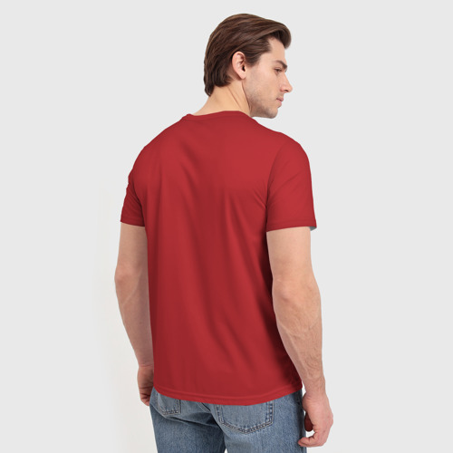 Мужская футболка 3D с принтом Надпись позитив, вид сзади #2