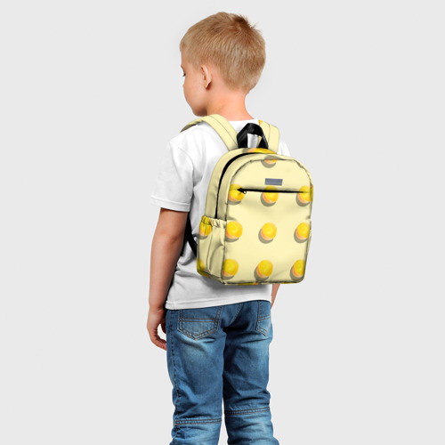 Детский рюкзак 3D с принтом Яичный желток, фото на моделе #1