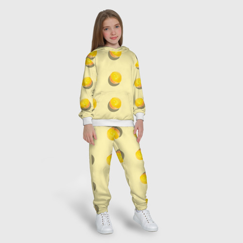 Детский костюм с толстовкой с принтом Яичный желток, вид сбоку #3