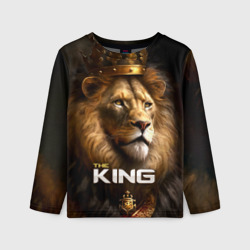 Детский лонгслив 3D Лев в короне - The King