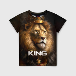 Детская футболка 3D Лев в короне - The King