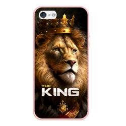 Чехол для iPhone 5/5S матовый Лев в короне - The King