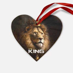 Деревянная игрушка Сердце Лев в короне - The King