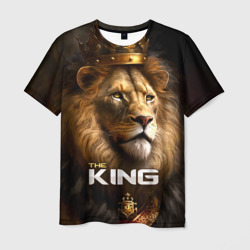 Мужская футболка 3D Лев в короне - The King