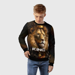 Детский свитшот 3D Лев в короне - The King - фото 2