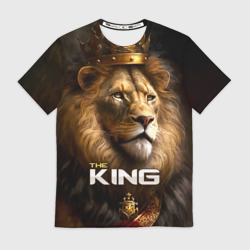 Мужская футболка 3D Лев в короне - The King