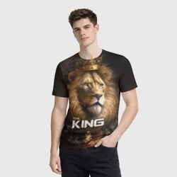 Мужская футболка 3D Лев в короне - The King - фото 2