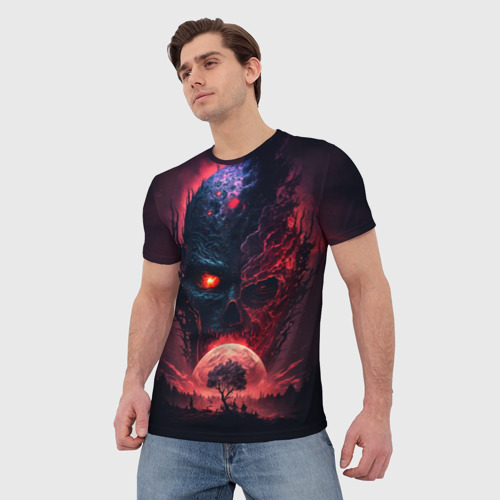Мужская футболка 3D Планета демонов, цвет 3D печать - фото 3