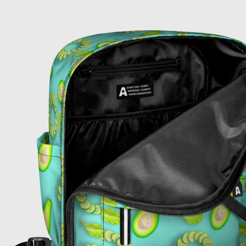 Женский рюкзак 3D с принтом Авокадо с огурцом, фото #5