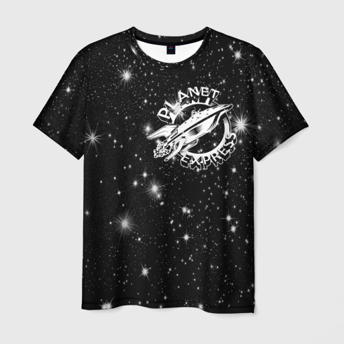 Мужская футболка с принтом Футурама межпланетный экспресс, вид спереди №1
