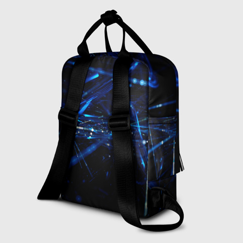 Женский рюкзак 3D с принтом Стеклянная паутина - Midjourney, вид сзади #1