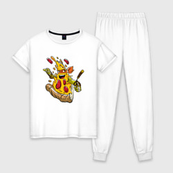 Женская пижама хлопок Пицца ниндзя с нунчаками