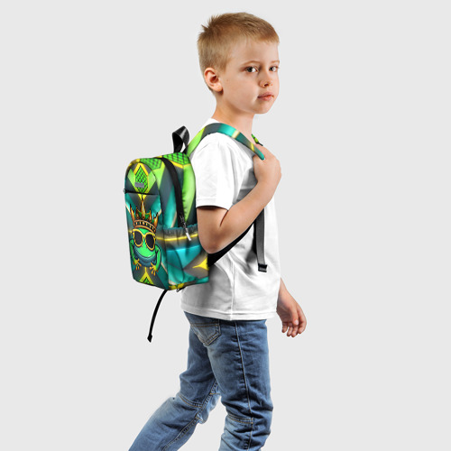 Детский рюкзак 3D с принтом Царевна Лягушка, вид сзади #1