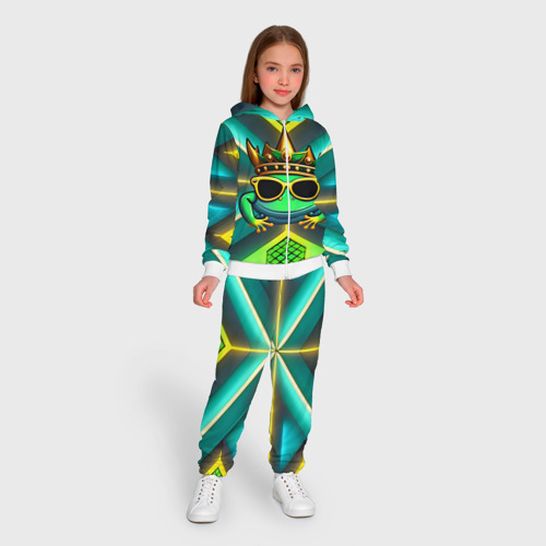 Детский 3D костюм с принтом Царевна Лягушка, вид сбоку #3