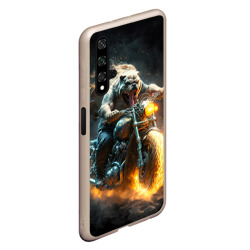 Чехол для Honor 20 Бульдог байкер на мотоцикле - фото 2