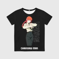 Детская футболка 3D Макима из аниме Человек бензопила
